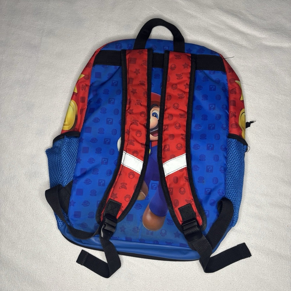 Nintendo Super Mario Backpack Kids Blue Red Good Holographic Mario Luigi‎ Yoshi - Picture 2 of 7